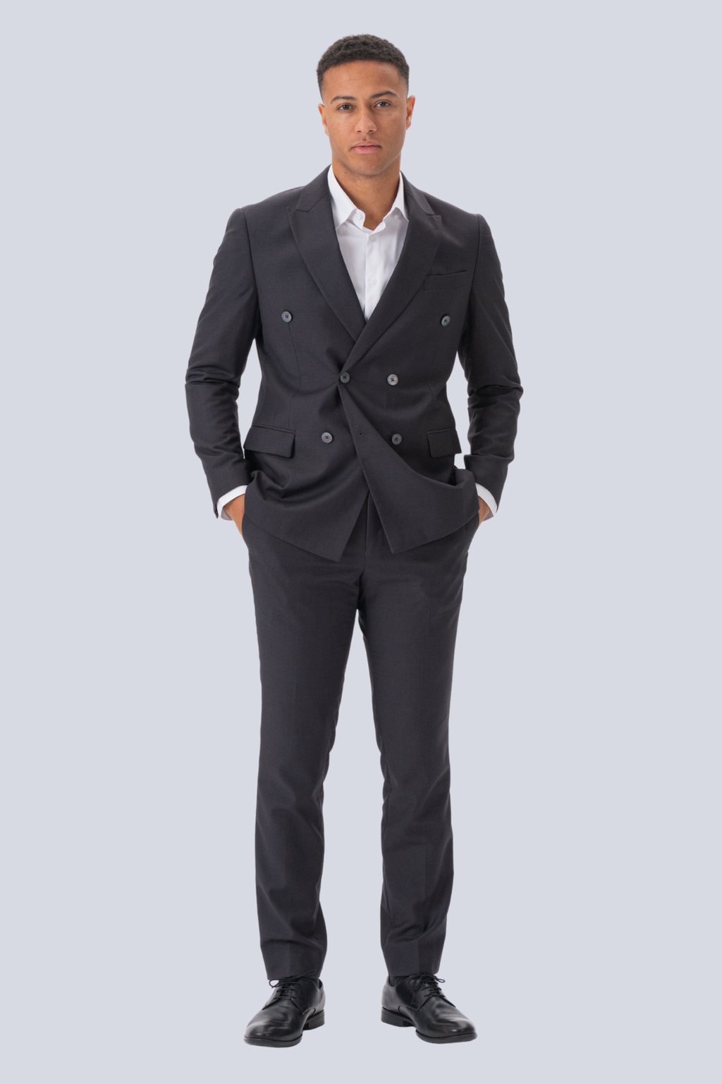 Premium Dobbeltspent Blazer - Gråbrun