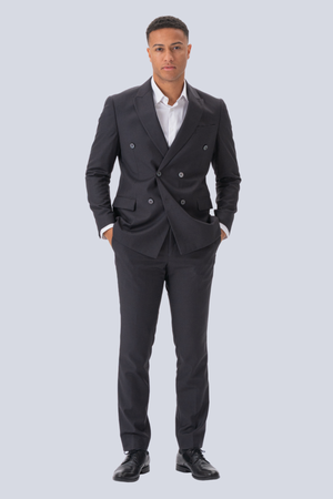 Premium Dobbeltspent Blazer - Gråbrun