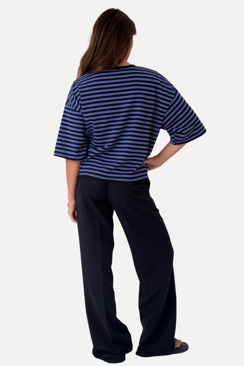 Zoe T-shirt - Svart/Denim Blue