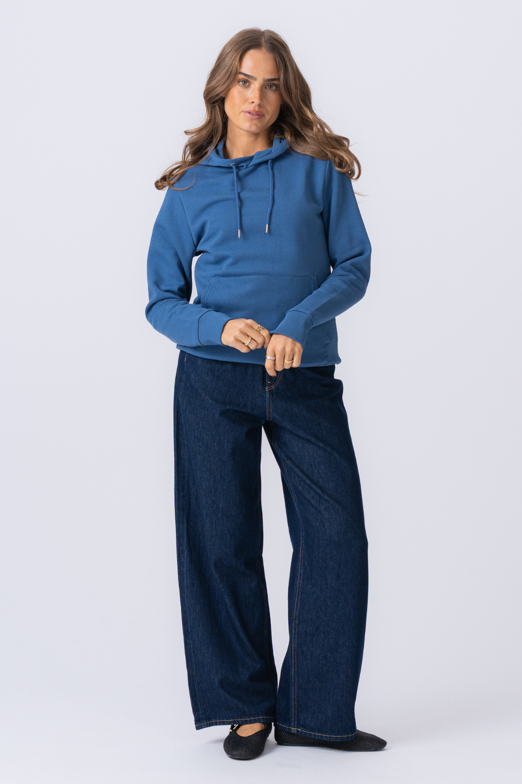 Sweatshirt Hoodie - Dus Blå