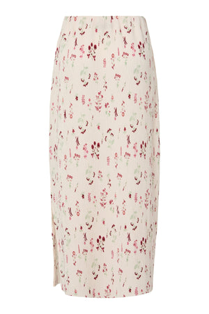 PIECES Flora High-Waisted Ankelskjørt - Petal Pink