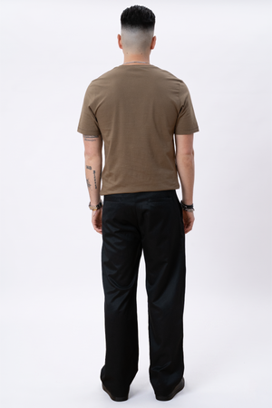 Basic V-neck t-shirt - Oliven