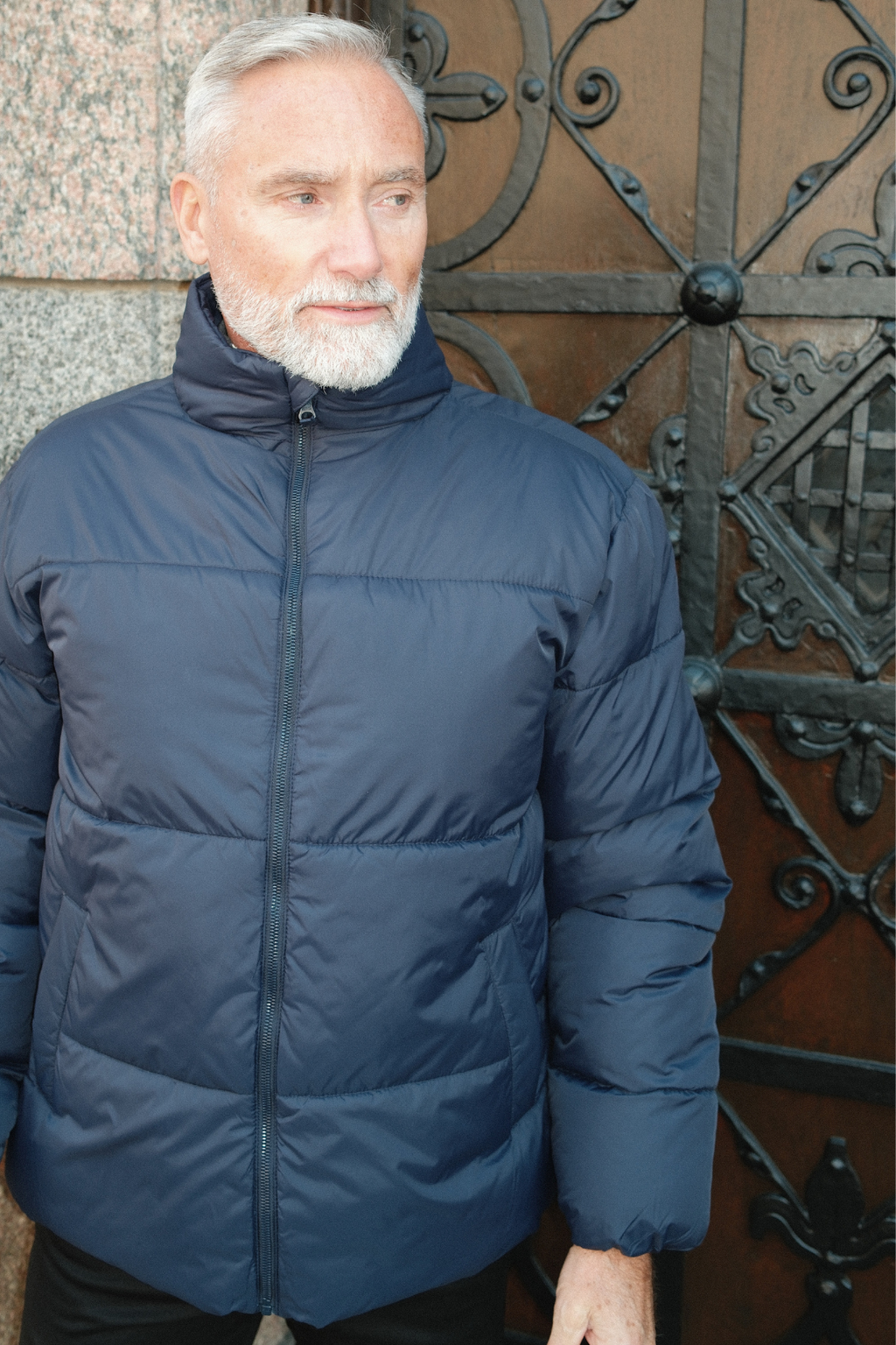 Puffer Jakke - Marineblå