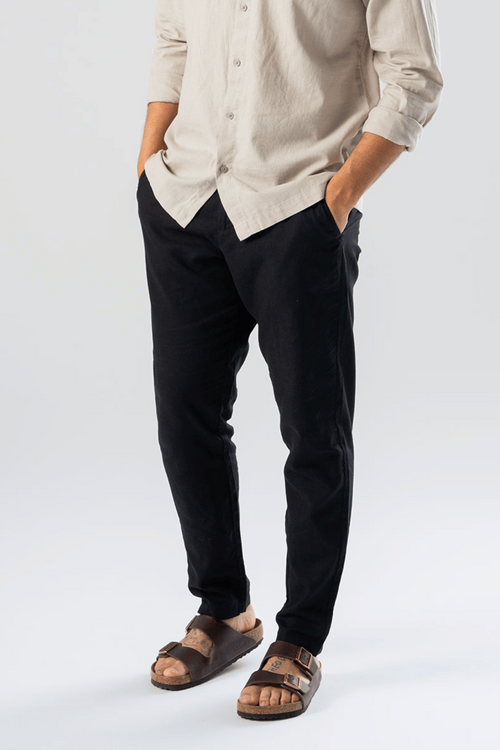 Linen Pants - Svart