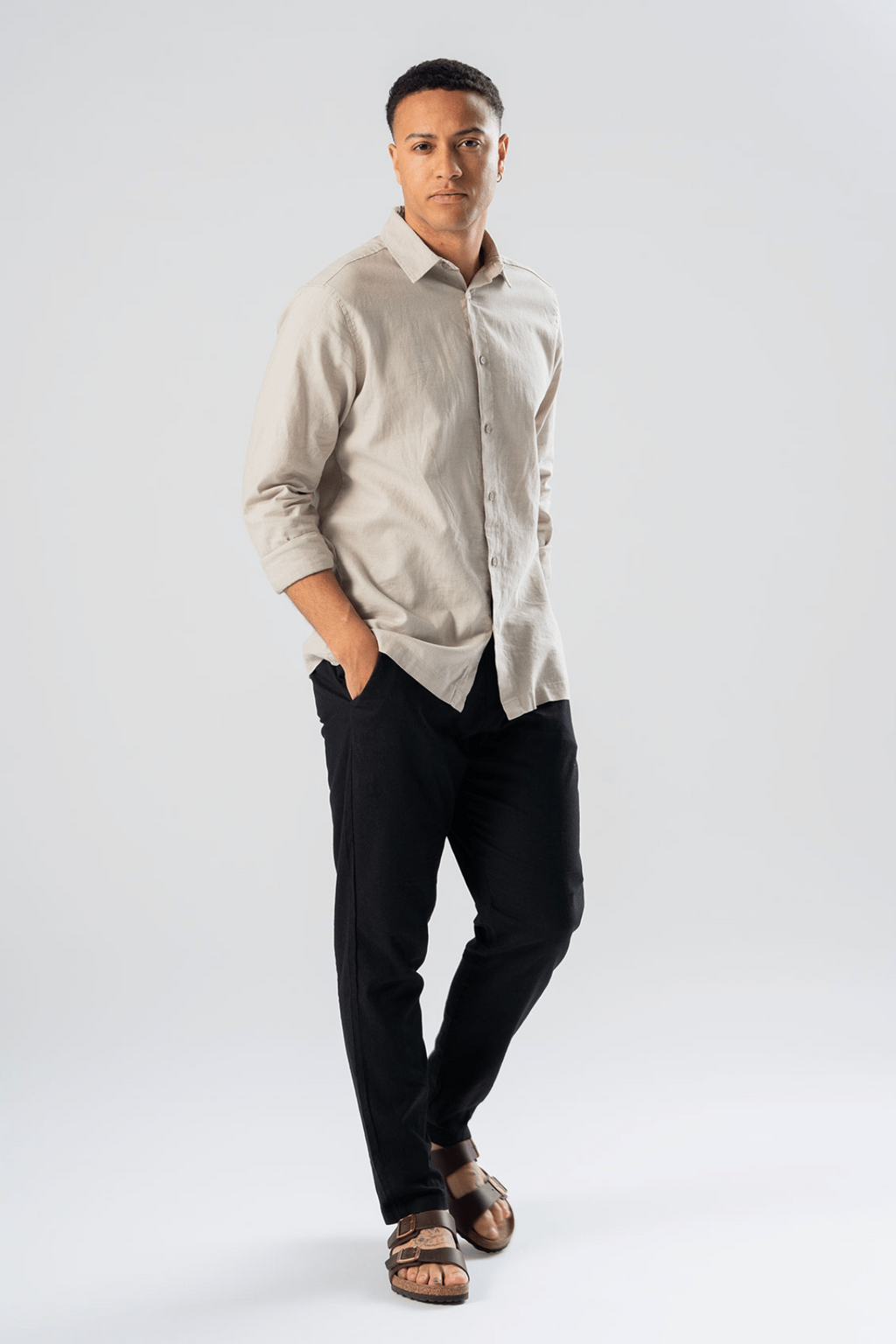 Linen Pants - Svart