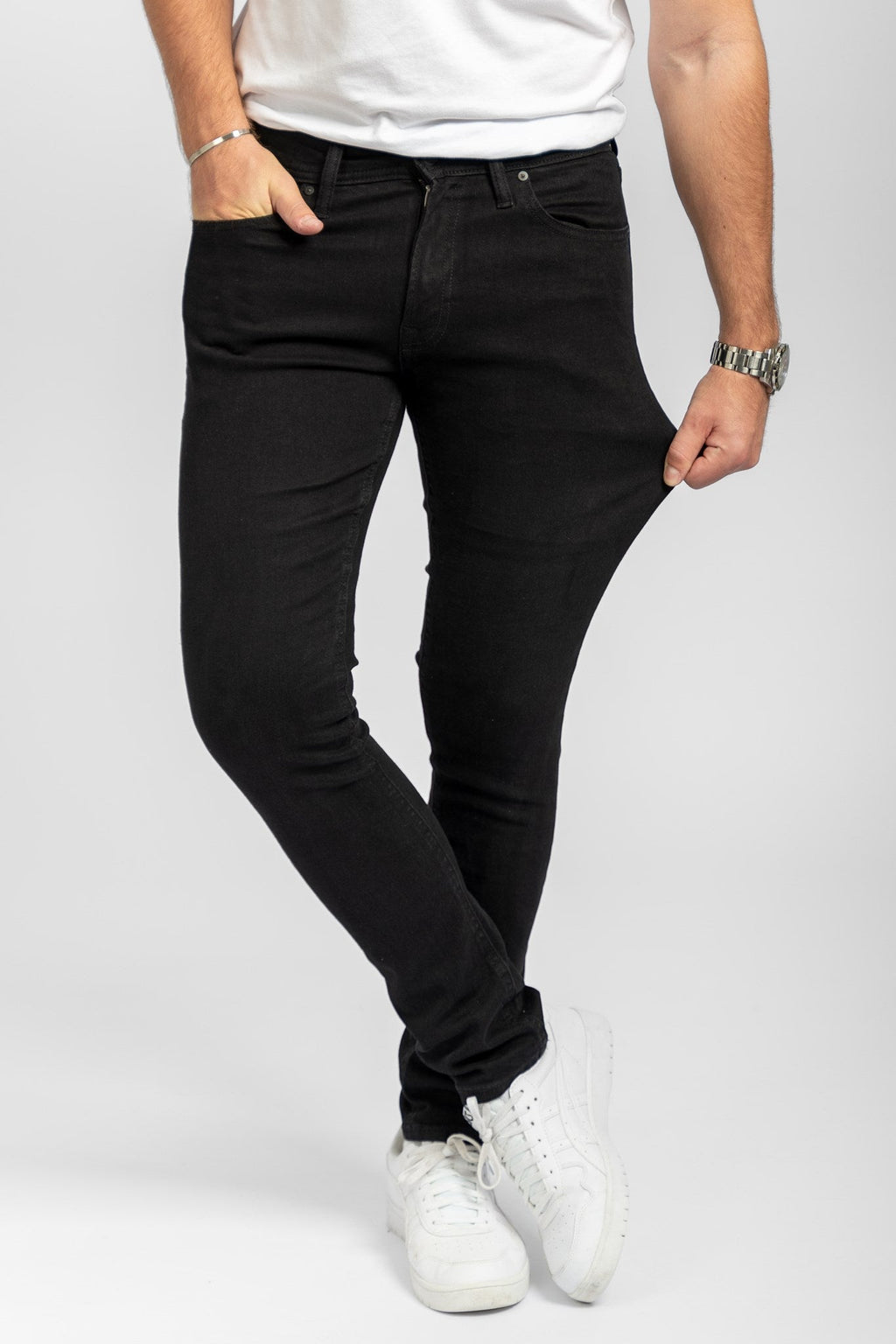 Performance Jeans (Slim) - Black Denim