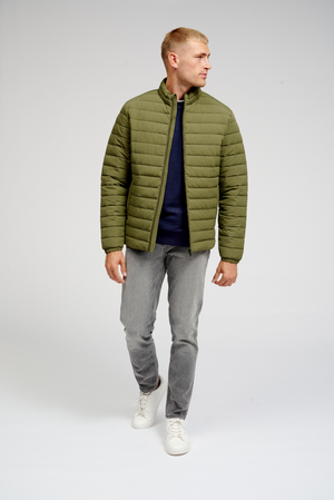 Light Puffer Jacket - Oliven