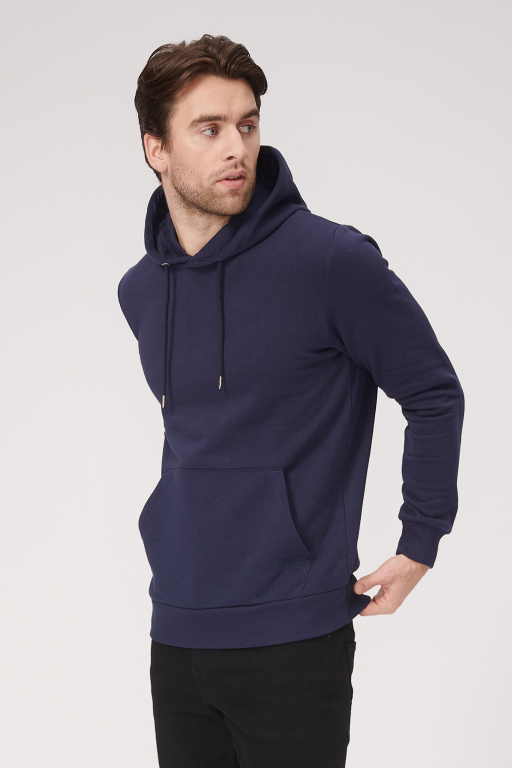 Basic Hoodie Sweat - Marinen