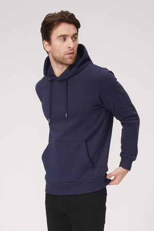Basic Hoodie Sweat - Marinen