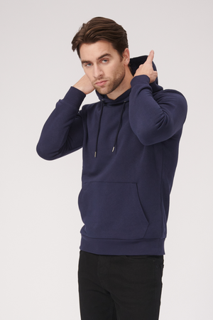 Basic Hoodie Sweat - Marinen