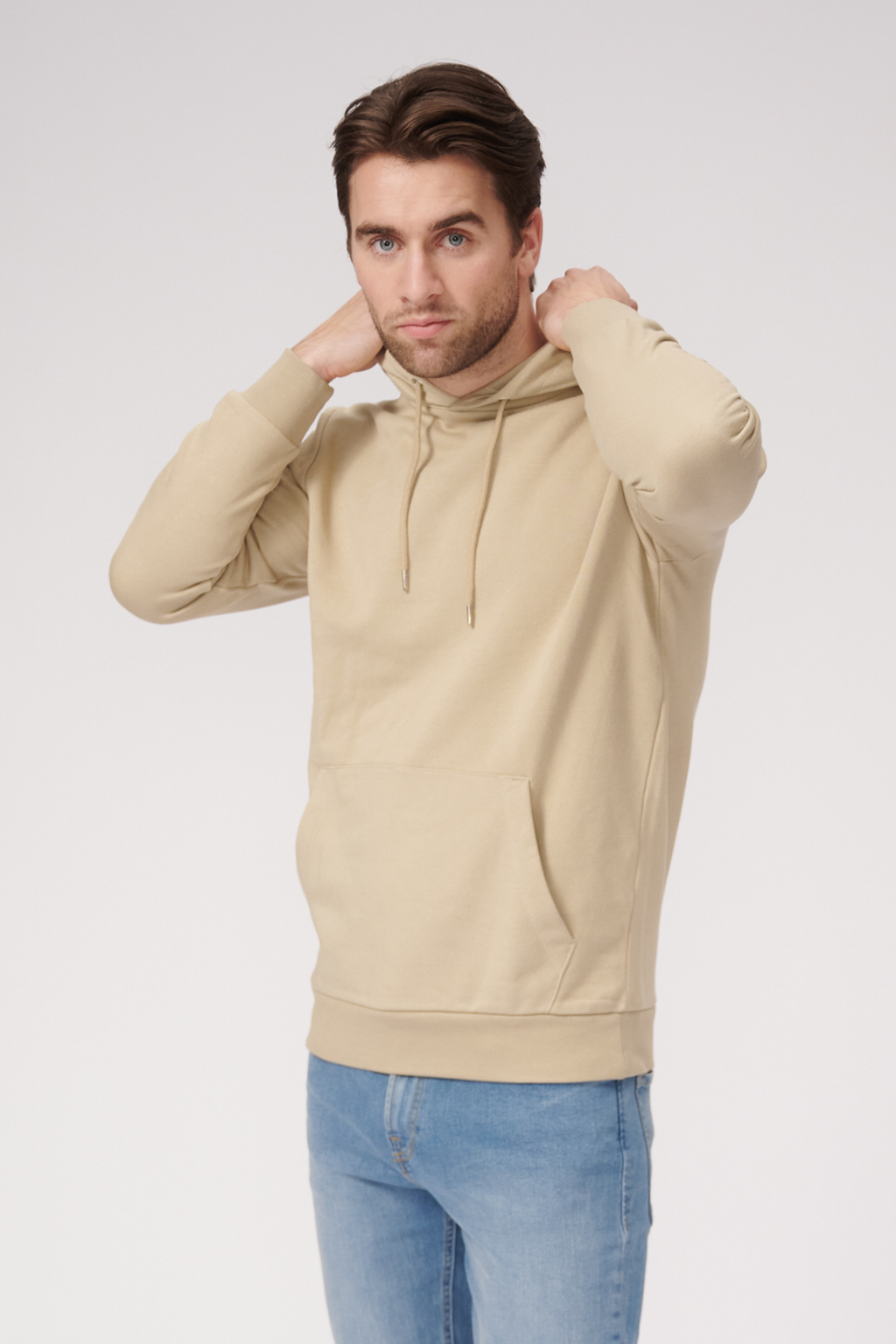 Basic Hoodie Sweat - Mørk Beige