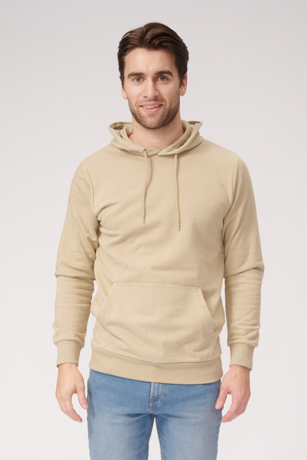 Basic Hoodie Sweat - Mørk Beige