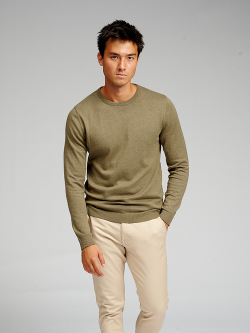 Basic Knit Crewneck - Grøn - TeeShoppen - Grøn