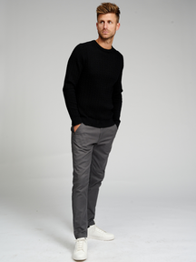 Cable Knit Crewneck - Svart