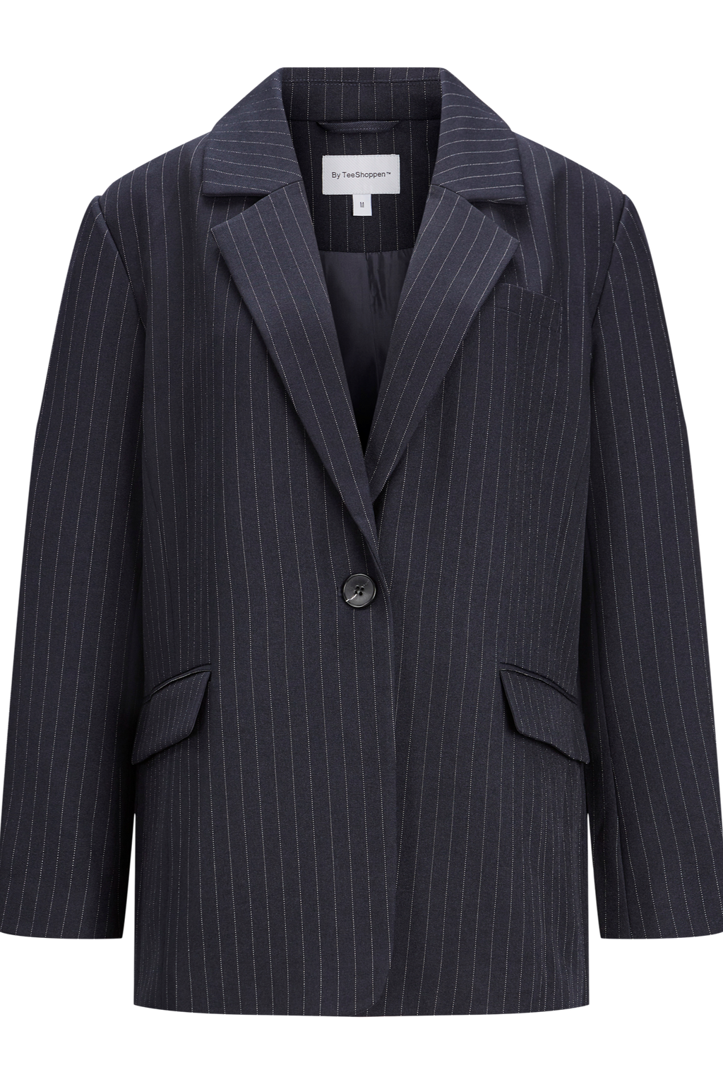 Oversized Blazer - Navy Pinstripe
