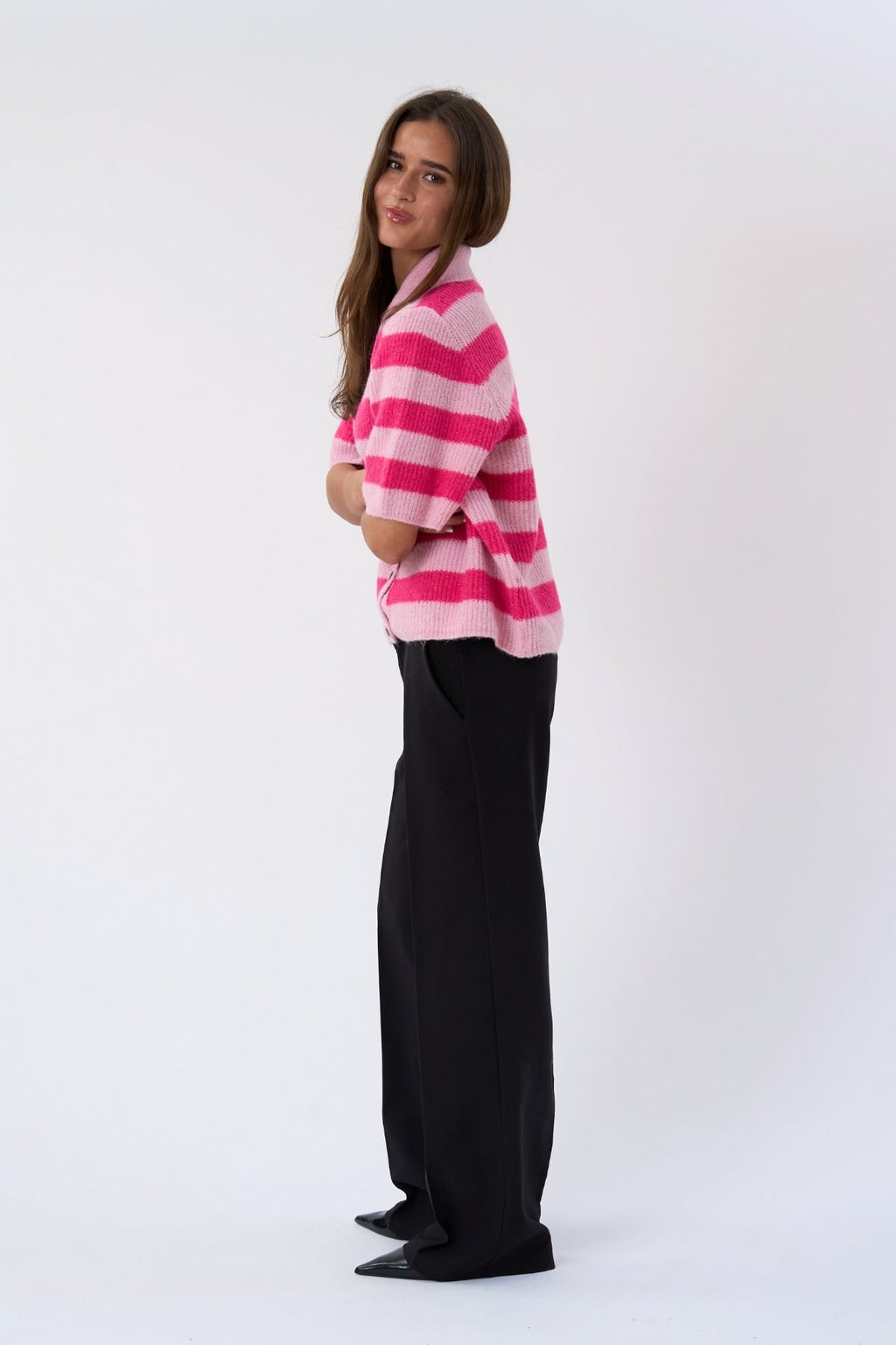 Alba Polo Knit - Rosa/Fuksia