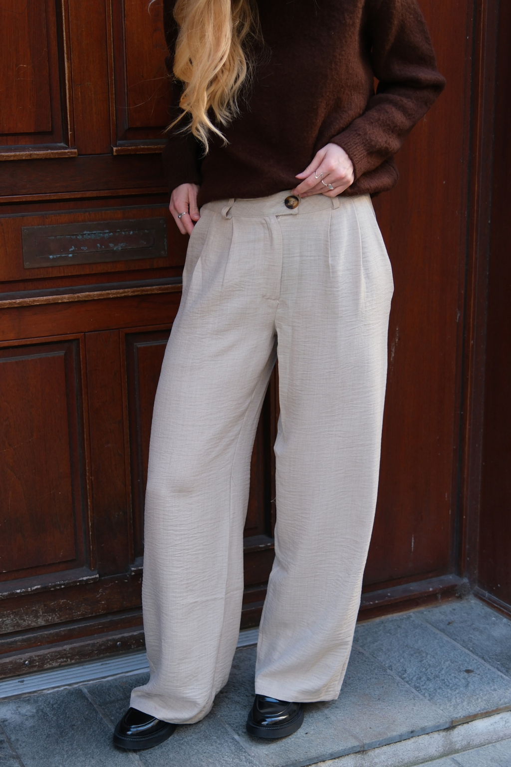 Emma Bukser Løs - Beige