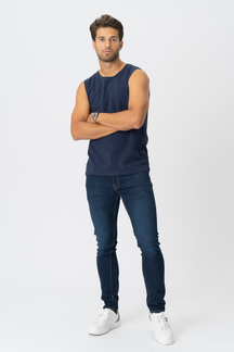 Sleeveless T-shirt - Navy