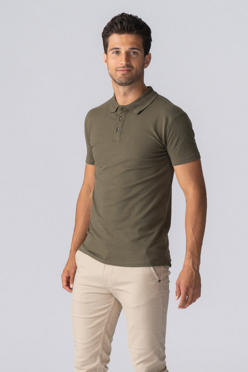 Muscle Polo Shirt - Army Grønn