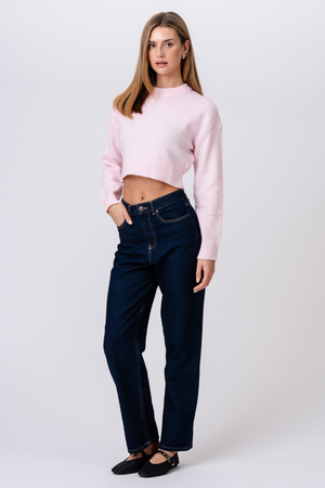 Kenya Kort Strikk - Rosa