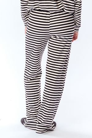 Stripede Bukser - Svart