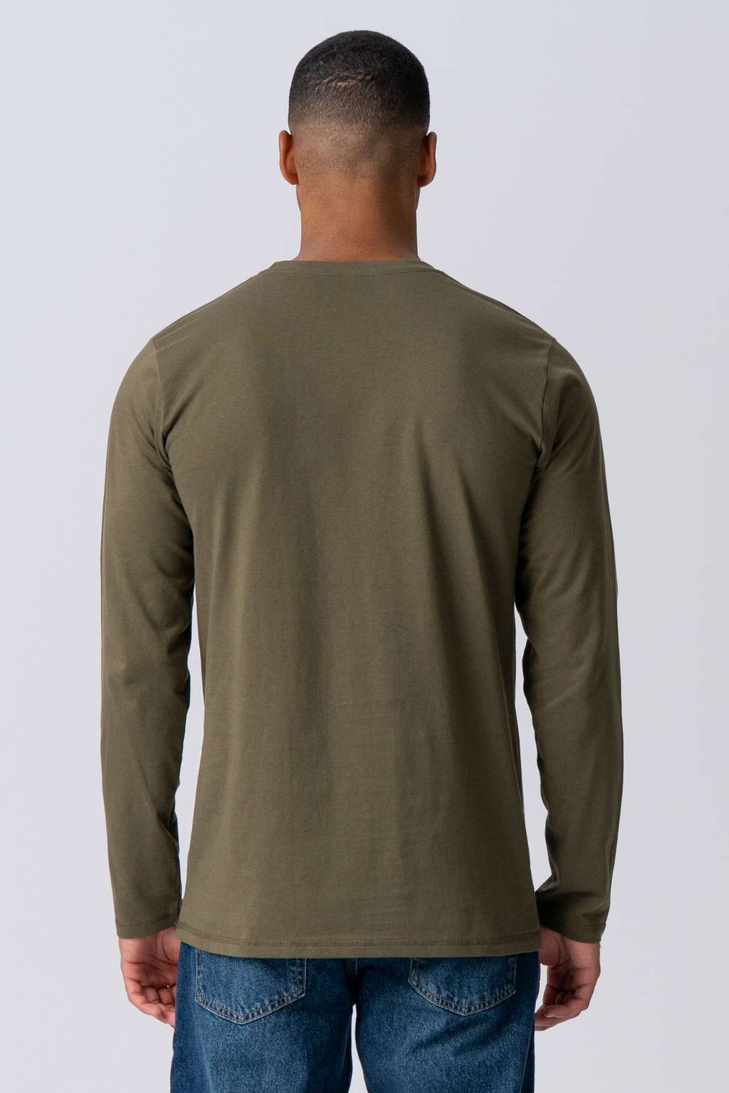 Basic Langermet T-shirt - Armygrønn