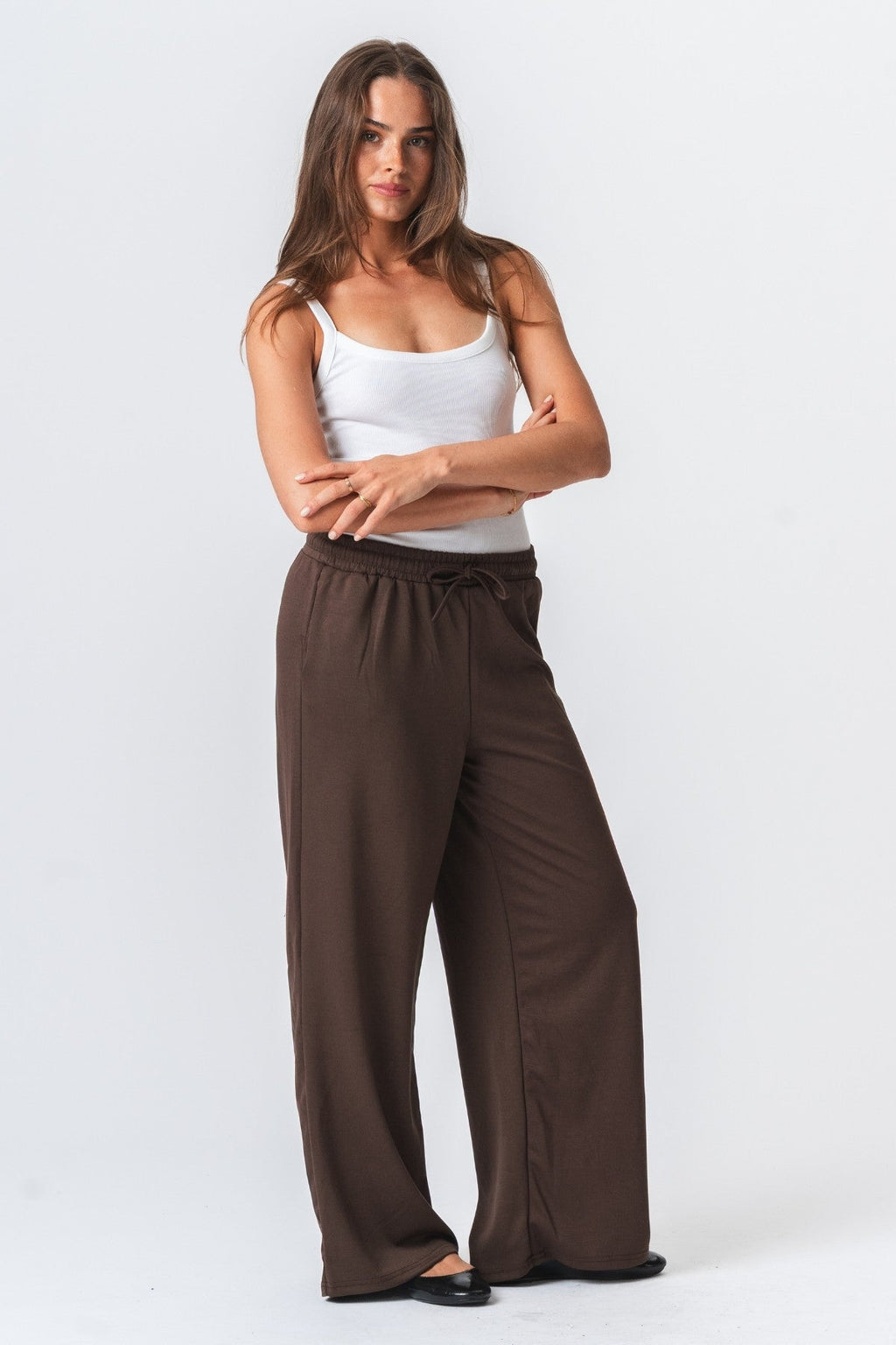 Leah Loose Pants - Brun
