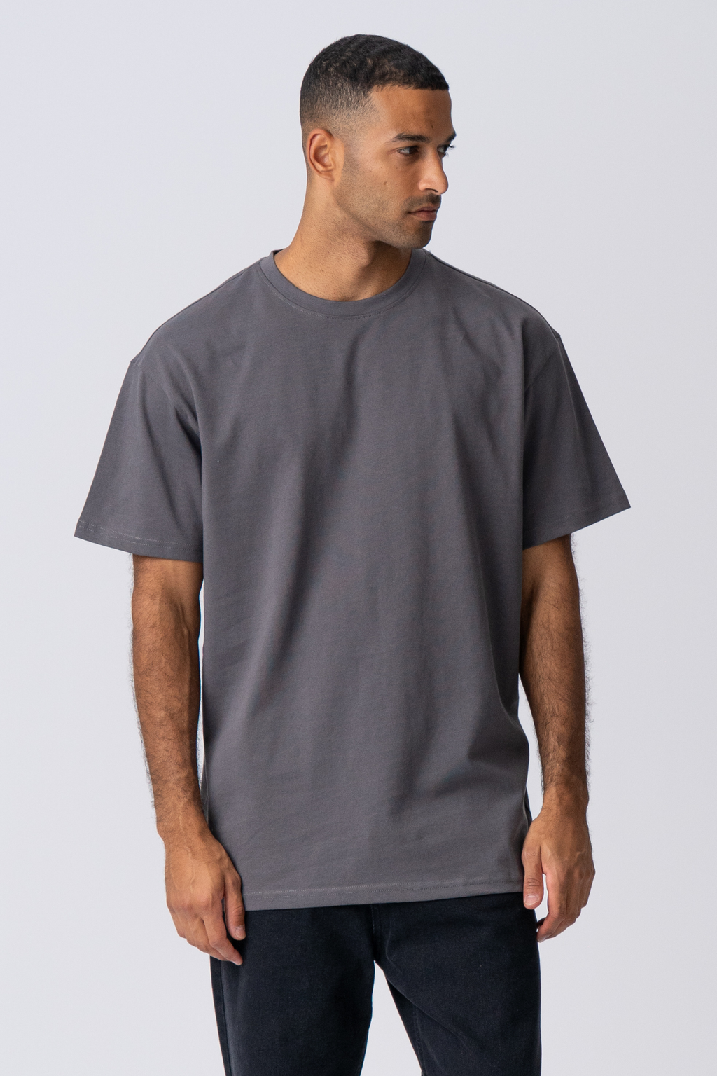 Heavy Oversized T-skjorte - Mørk Grå