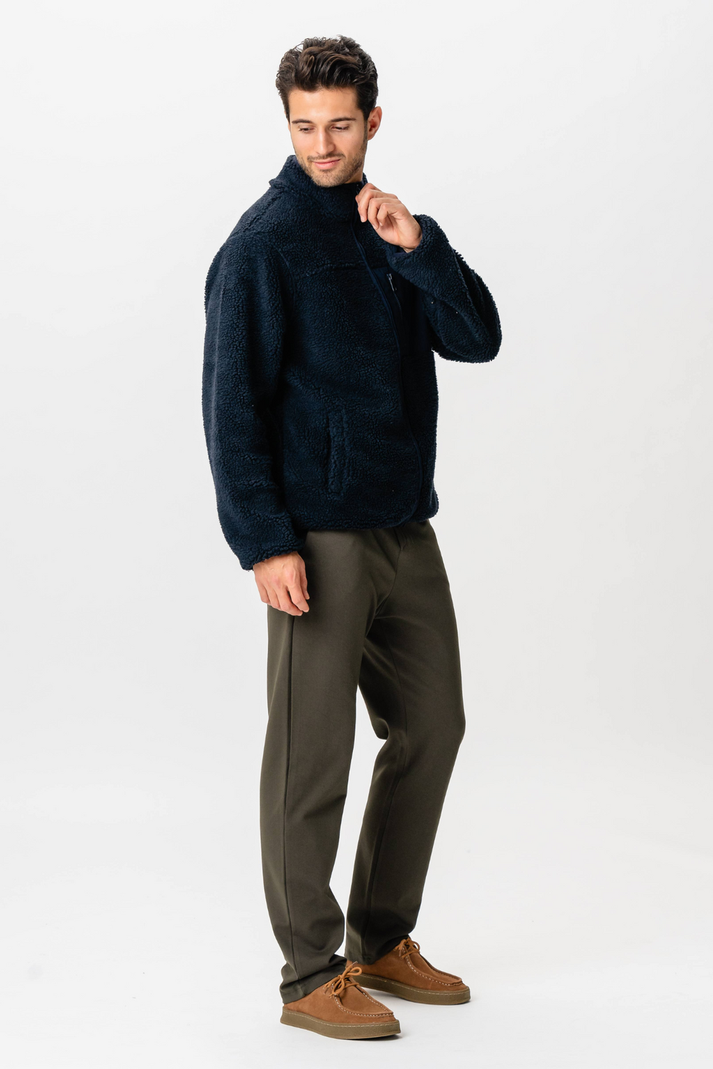 Fleecejakke - Marineblå