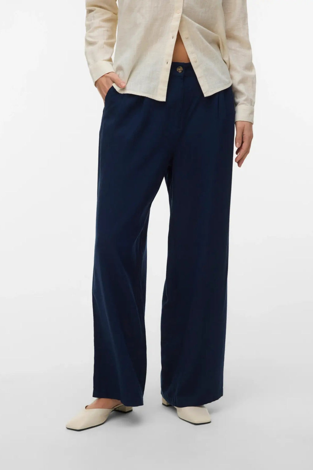 Mymilo Nila Mw Dad Pants - Navy Blazer