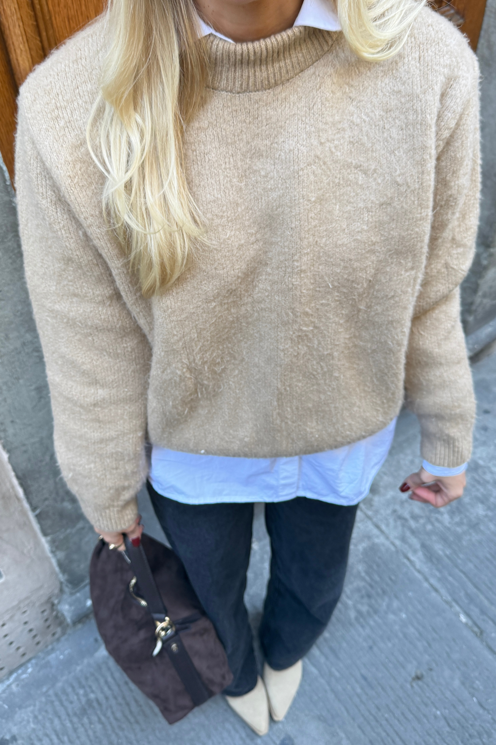 Hazel Strikkegenser - Ecru