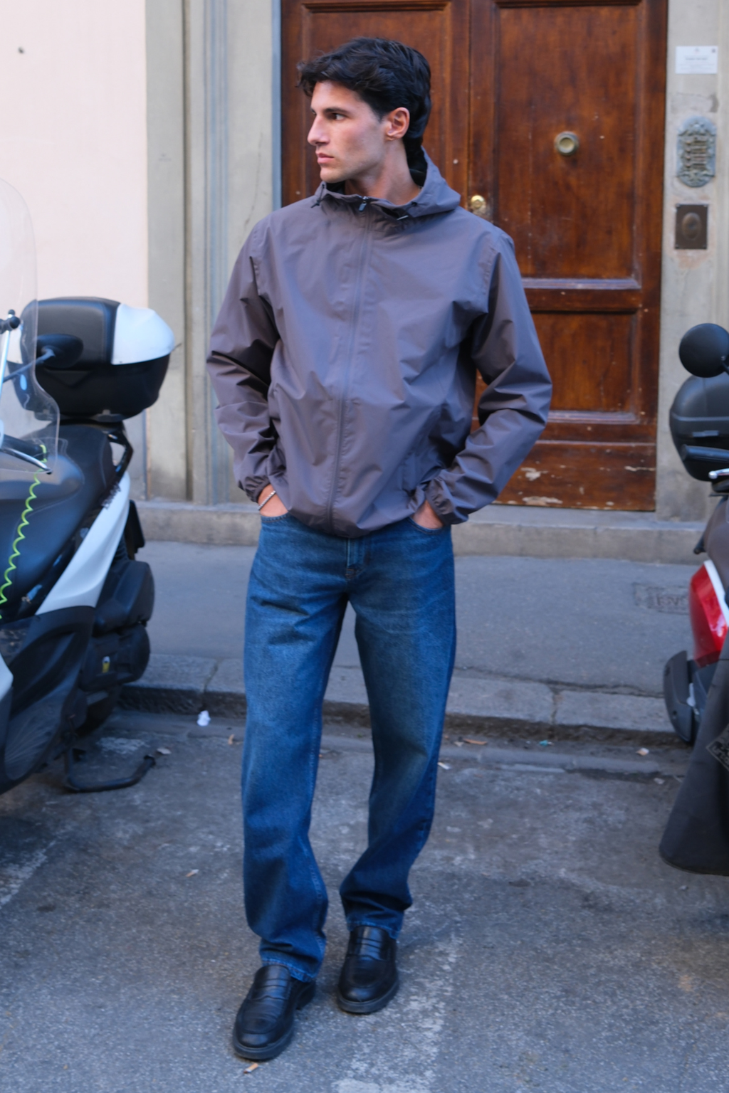 Vindjakke - Mørkegrå