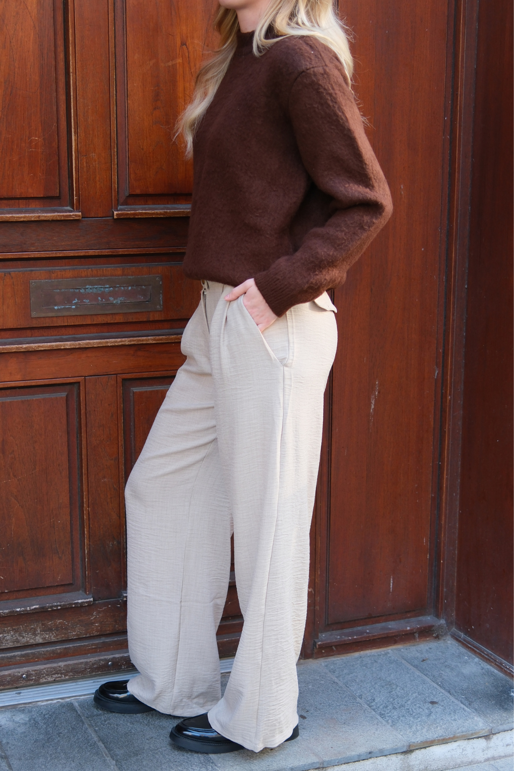 Emma Bukser Løs - Beige