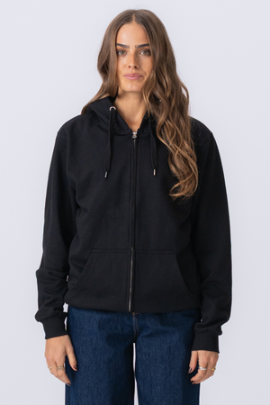 Basic zip hoodie - Svart