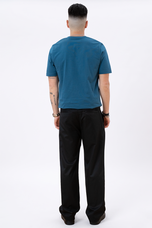 Basic V-neck t-shirt - Petroleum Blå