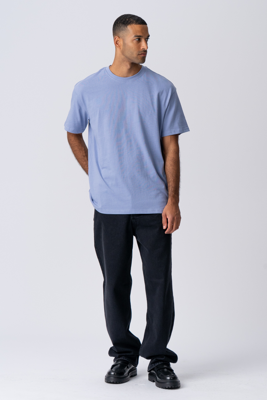 Heavy Oversized T-skjorte - Viola Blå