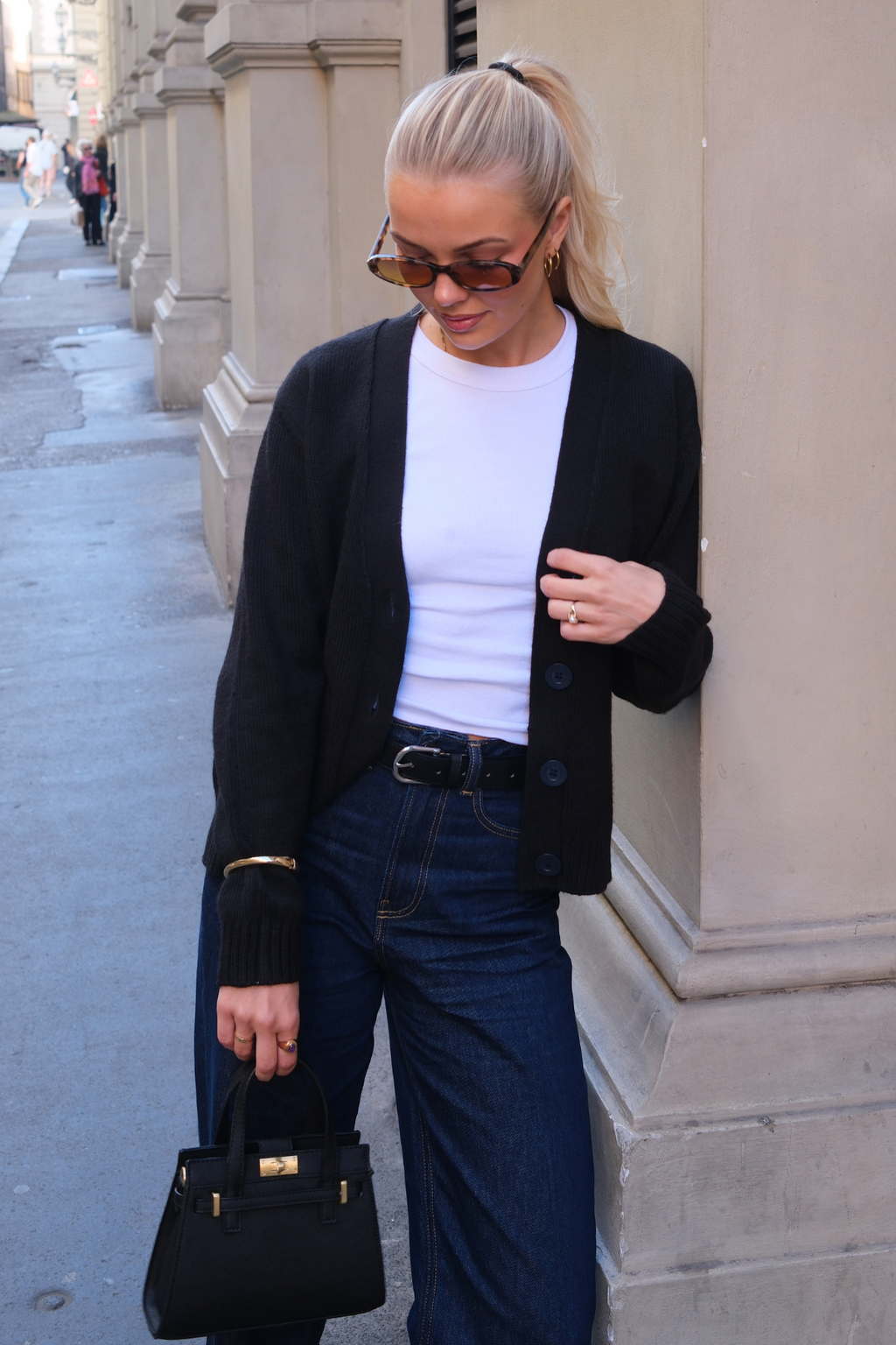 Strikket Cardigan - Svart