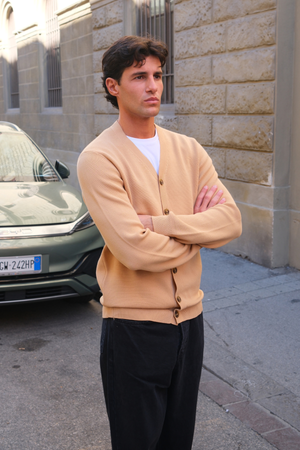 Milo Strikkecardigan - Sand