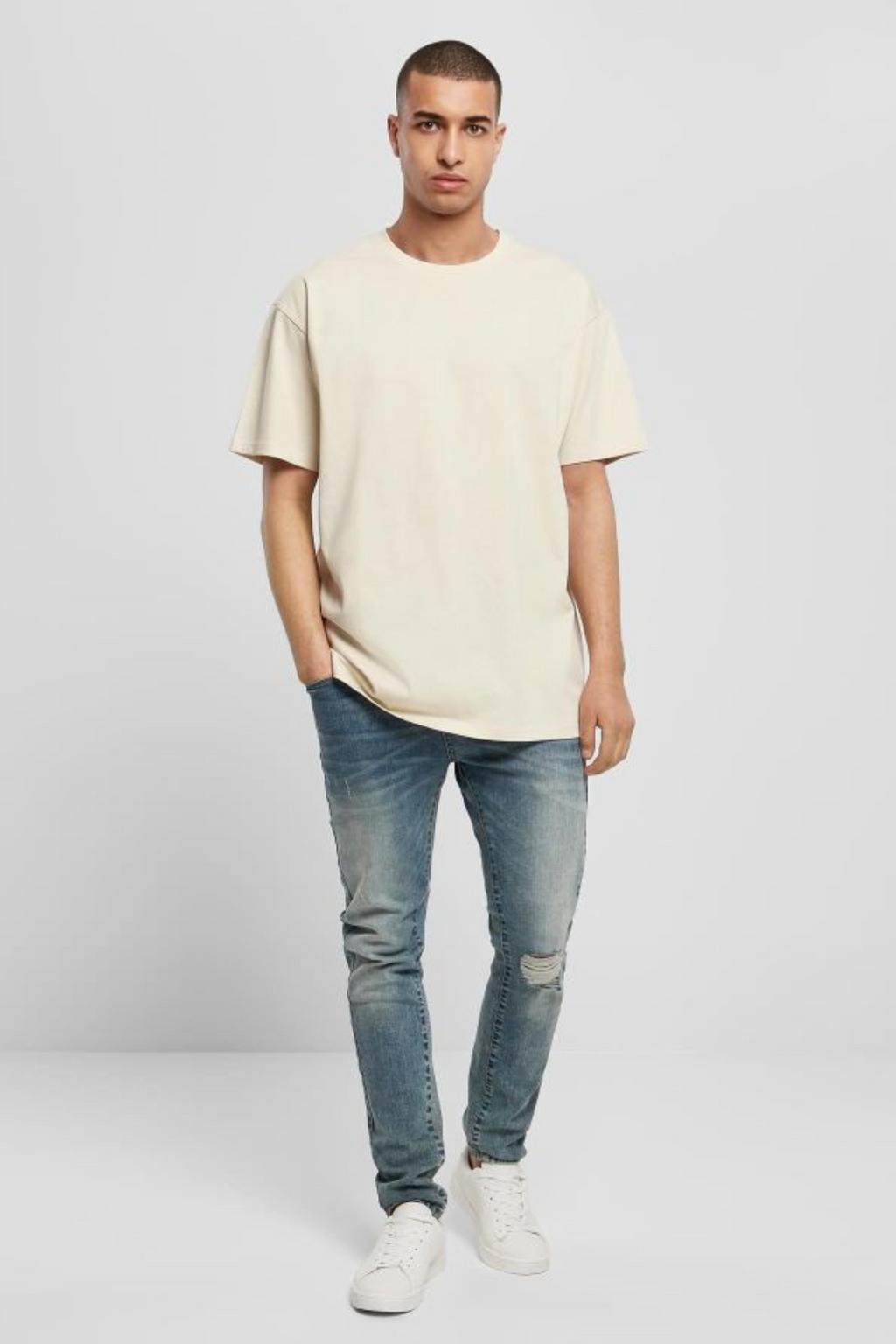 Heavy Oversized T-skjorte - Sand
