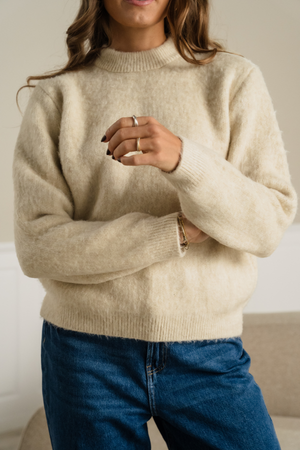 Hazel Strikkegenser - Ecru