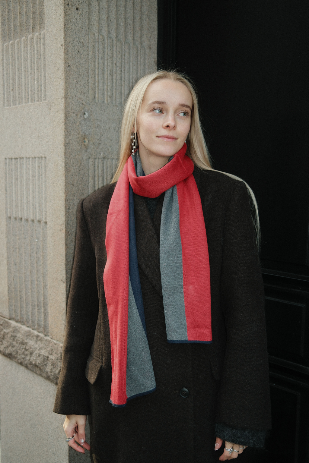 Skjerf - Rød / Hvit / Blå