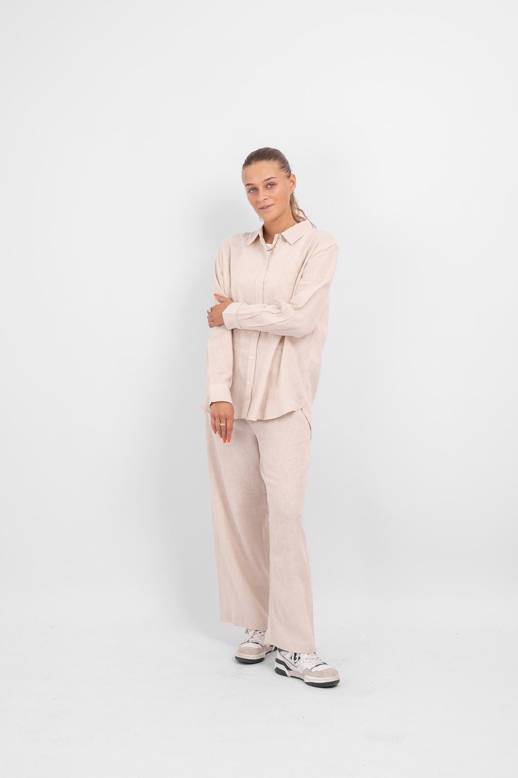 Tokyo Linen Pants - Moonbeam