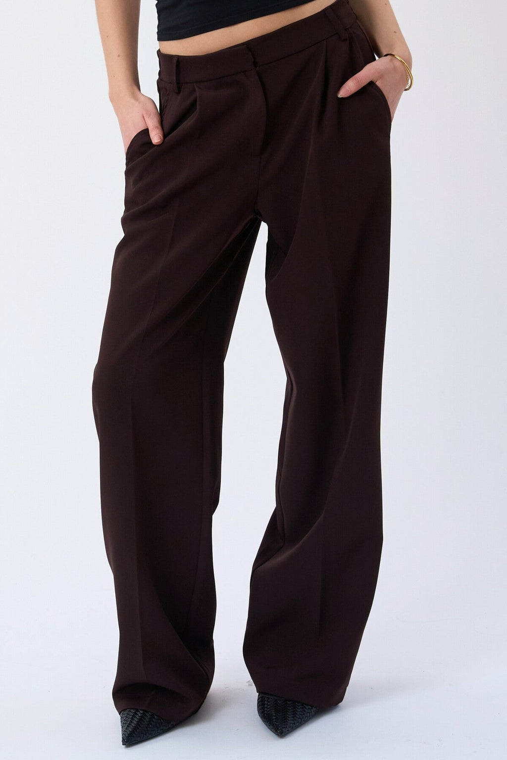 Mila Wide Pants - Brun