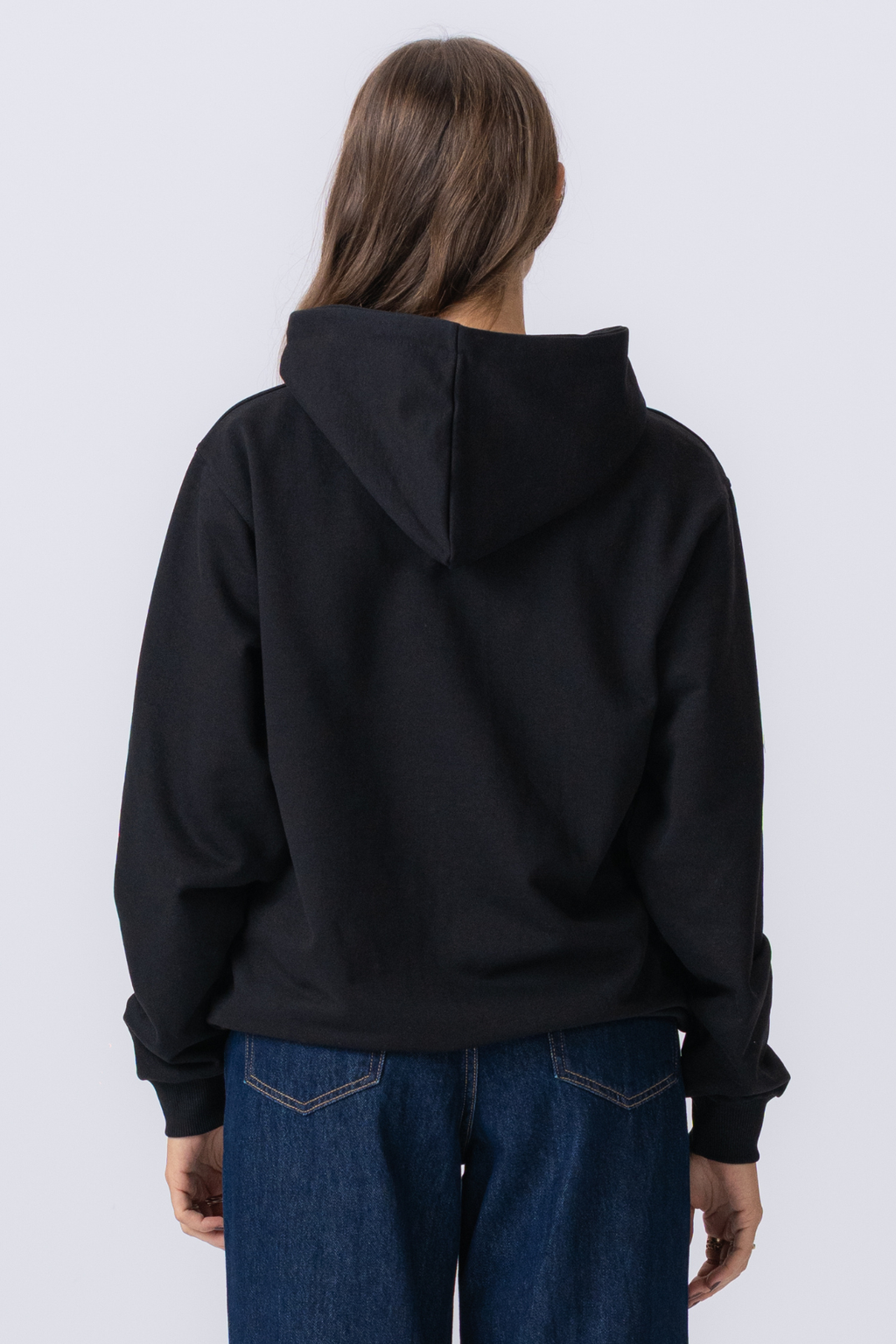Basic zip hoodie - Svart