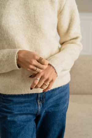 Hazel Strikkegenser - Ecru