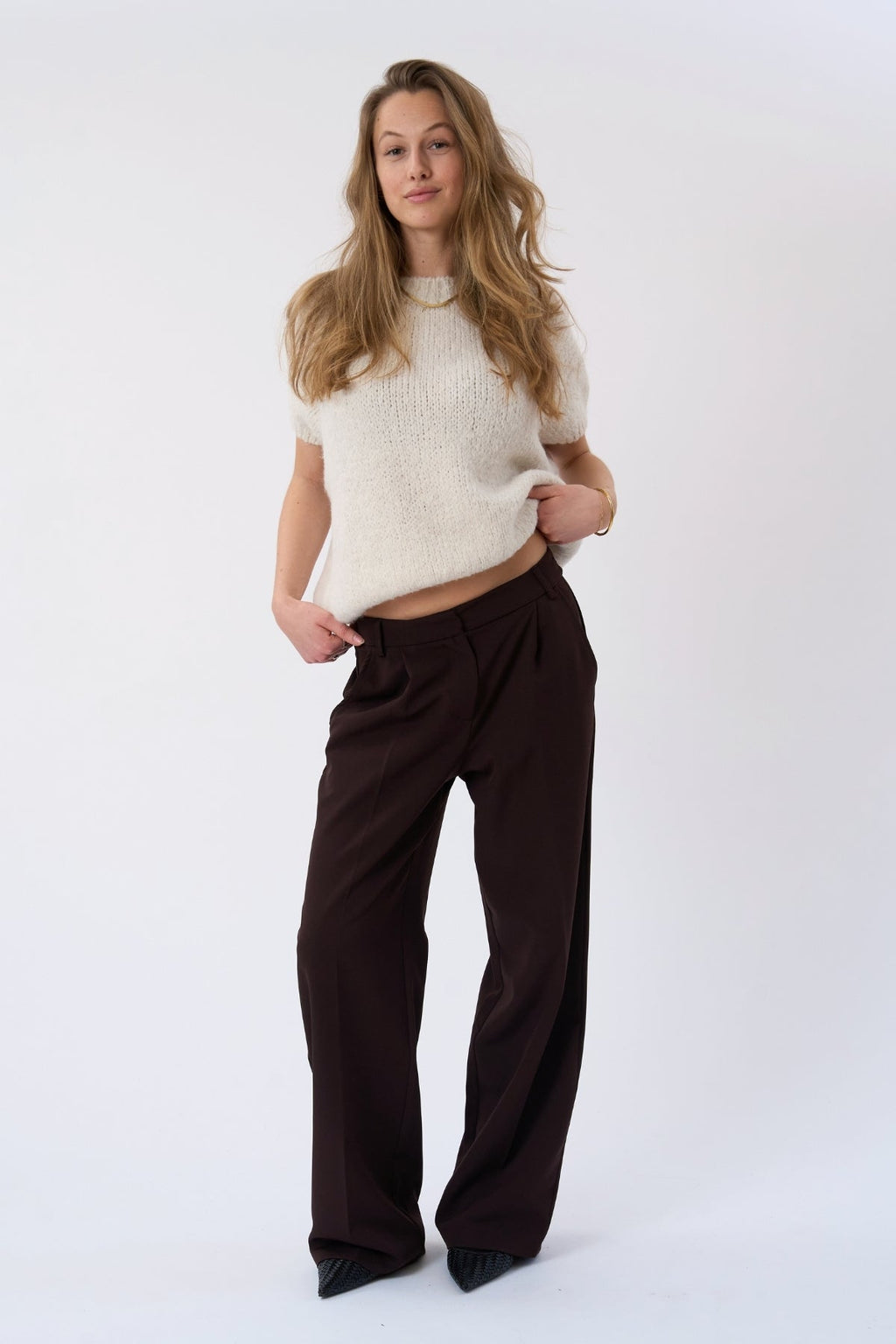 Chloe kortermet strikk - Off White