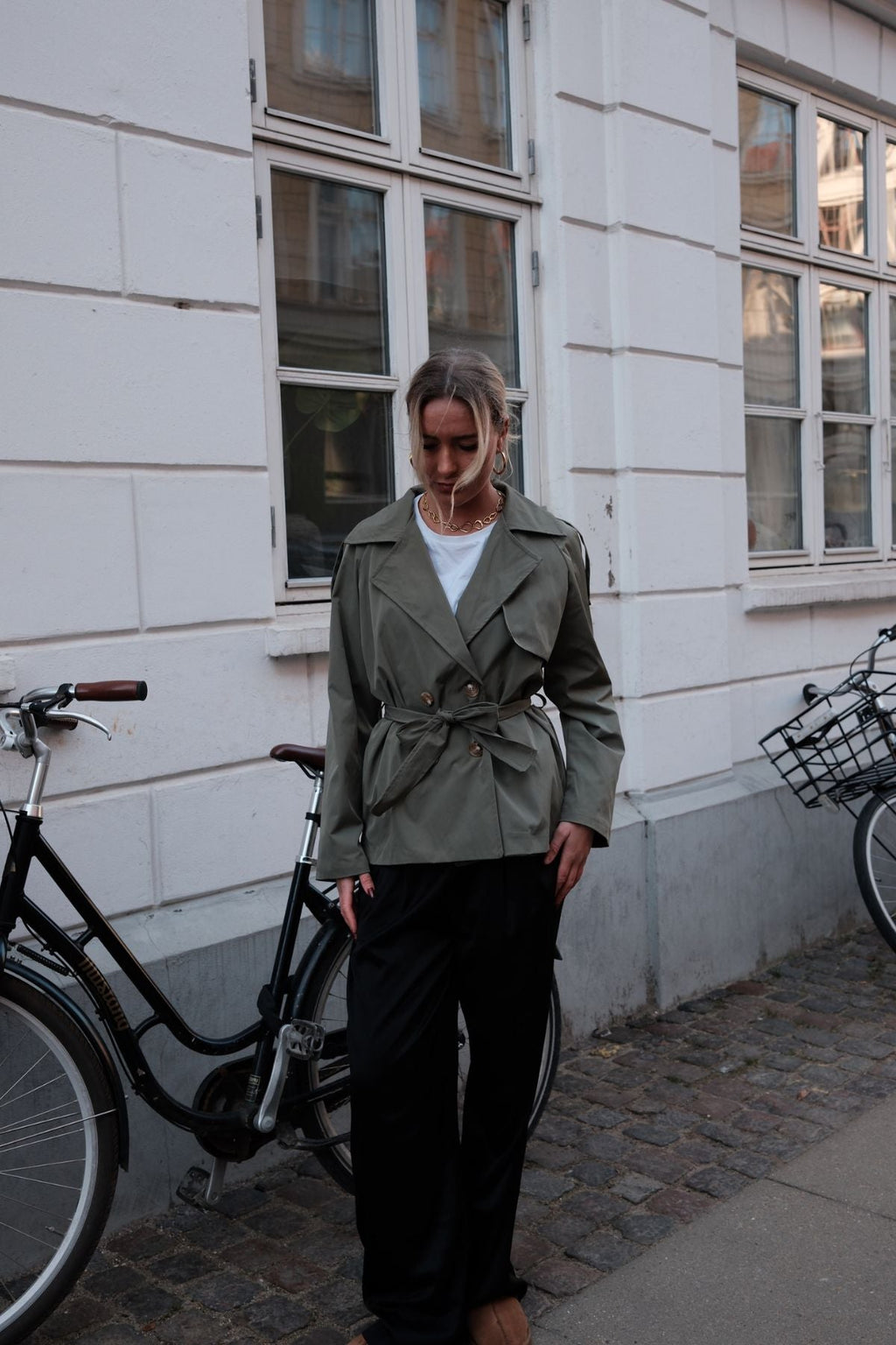 Sia Short Trenchcoat - Khaki