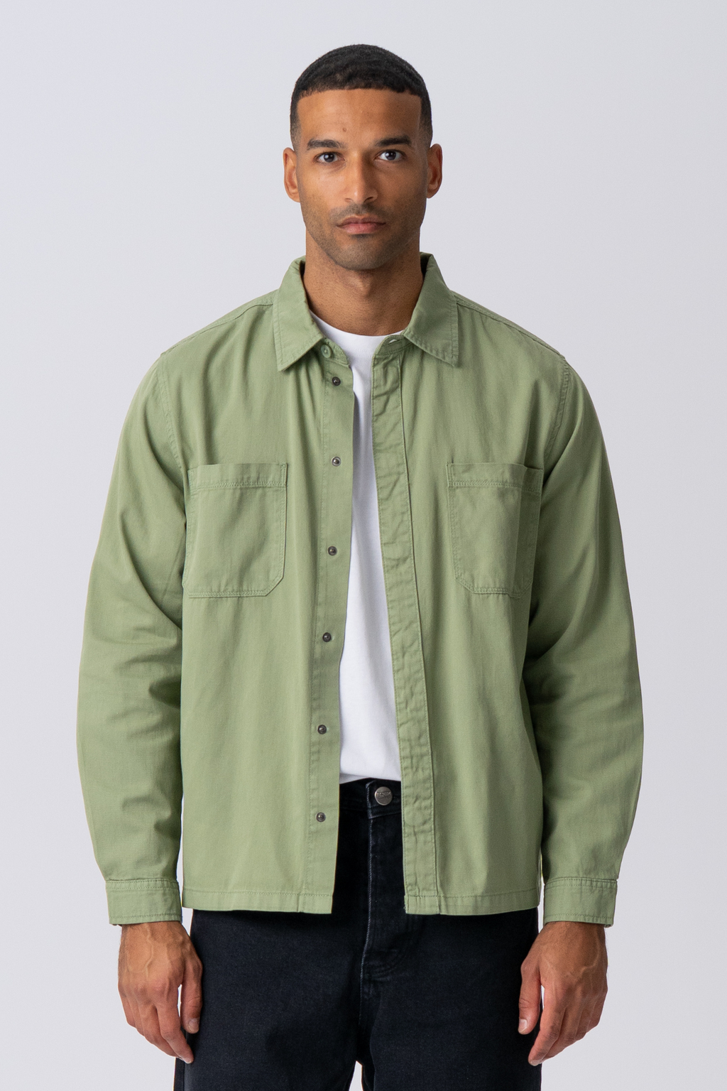 Alex Shirt Regular Fit - Lys Oliven
