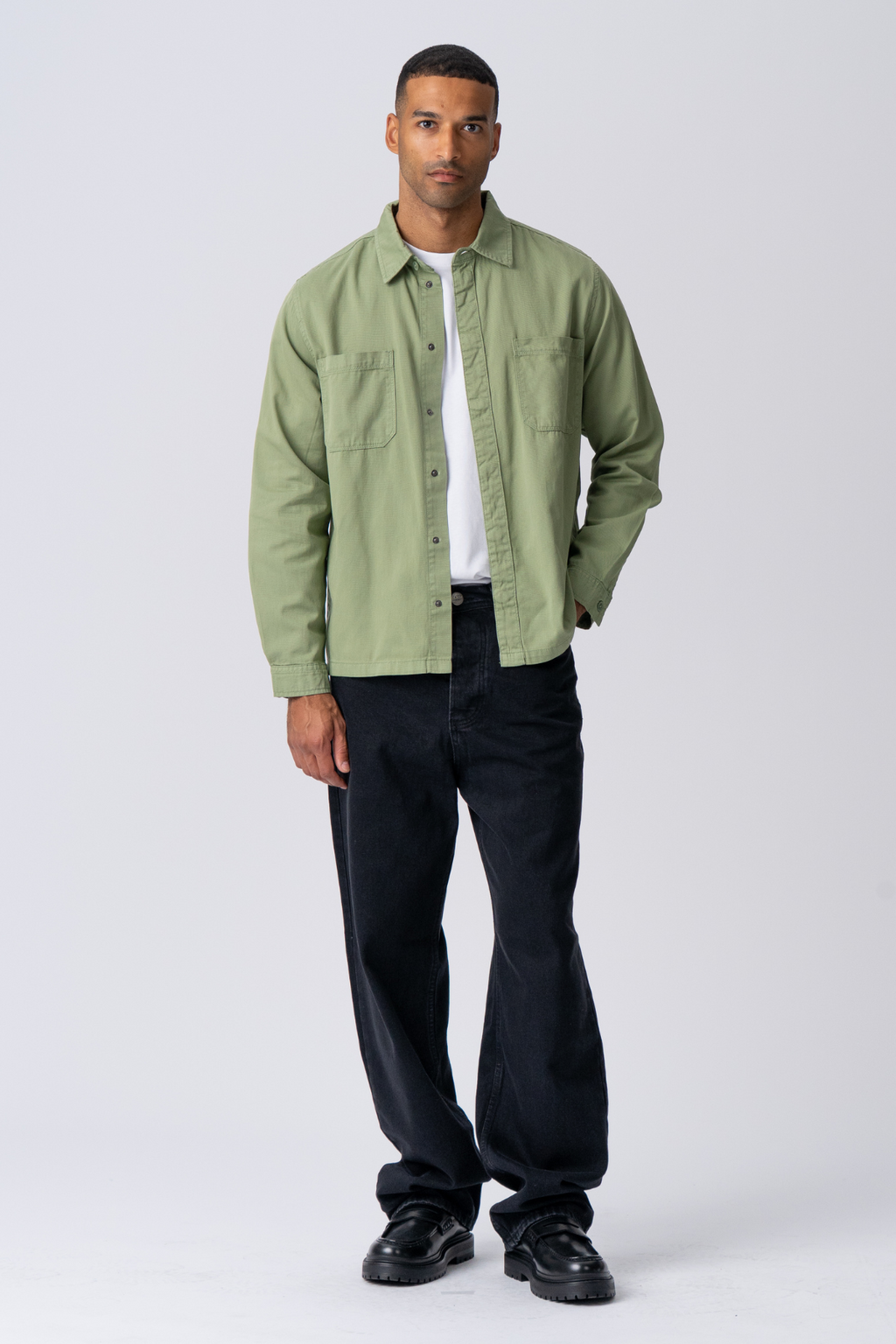 Alex Shirt Regular Fit - Lys Oliven