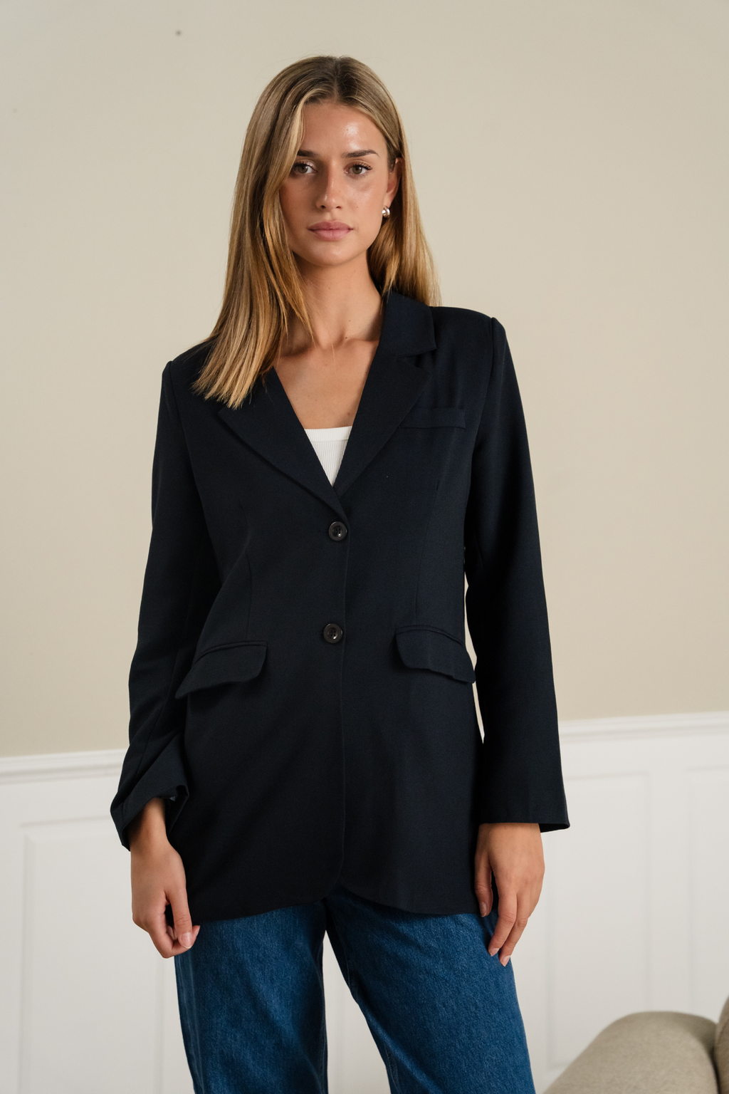 Claire Oversized Blazer - Svart